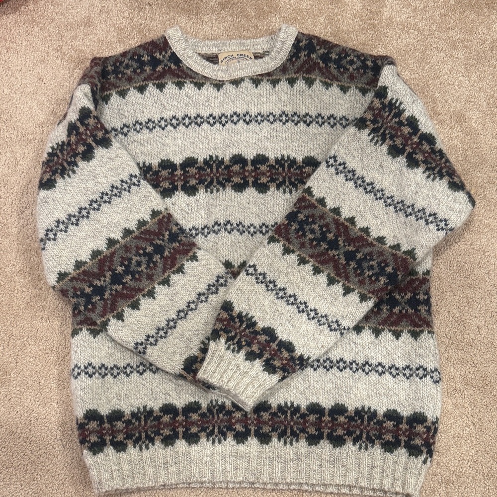 Birch Creek wool sweater men’s size Large
